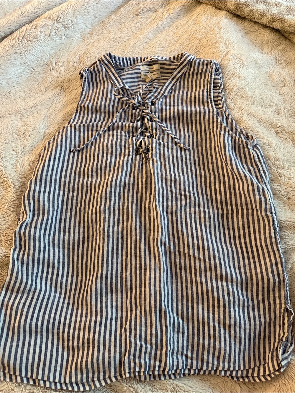 Christian Siriano Linen Top